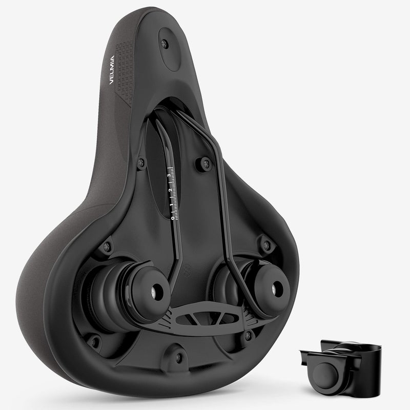 VELMIA Bike Seat Designed in Germany  Made of Comfy Memory Foam I Bicycle Seat for Men and Women  Waterproof Bike Saddle with Smart Zone-Concept I Exercise Bike Seat  Seat for BMX  MTB & Road - Image 2
